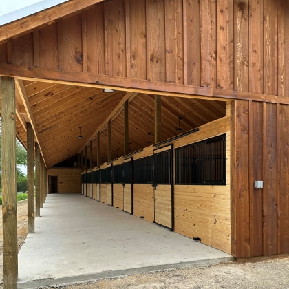 Shedrow Horse Barn 24X108 - Salado Tx